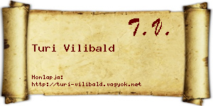 Turi Vilibald névjegykártya